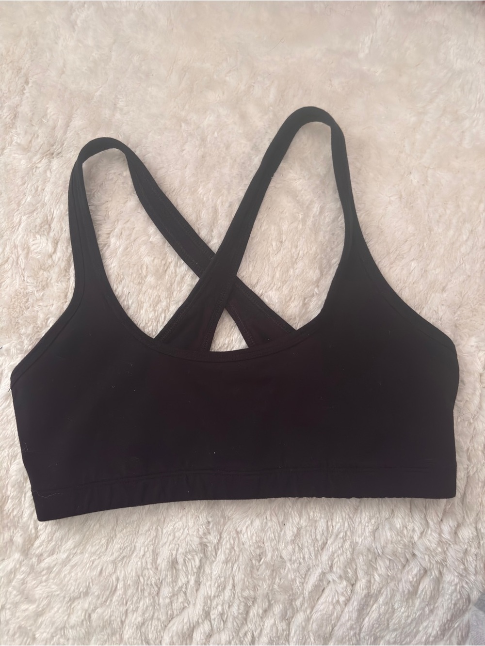 TNA Black Cross-Back Sports Bralette